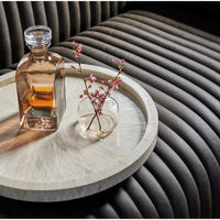 Jullian Round Ivory Bone Tray - Tray Detail | Bone & Brass