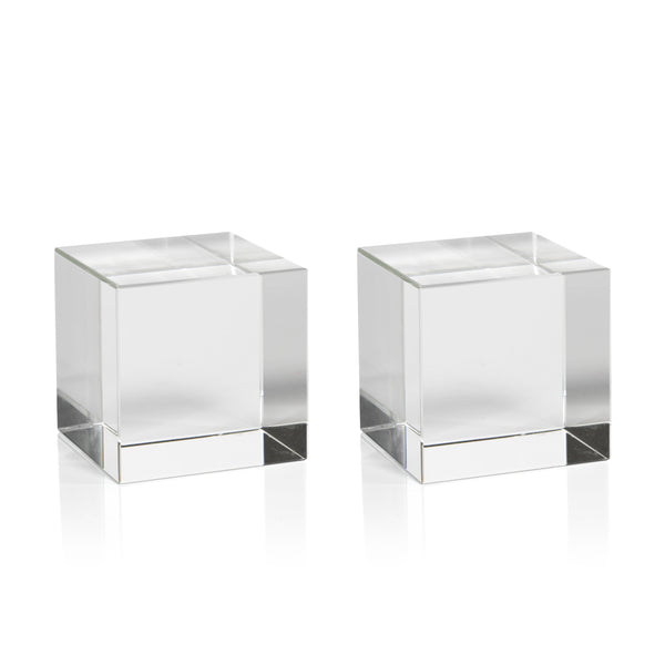 June Crystal Glass Cube Decorative Accessory - Detail View | Bone & Brass