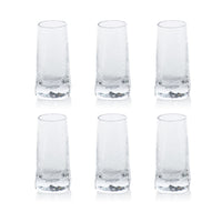 Kaleigh Hammered Shot Glasses, Set of 6 - Glass Side View | Bone & Brass