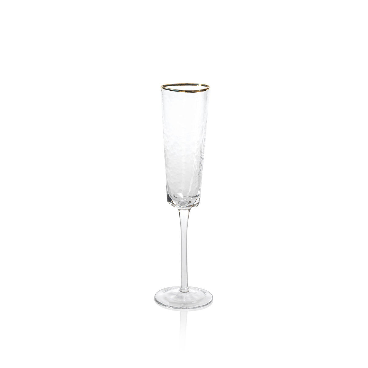 Kamarone Triangular Champagne Flutes Gold Rim, Set of 4 | Bone & Brass