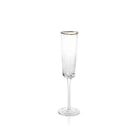 Kamarone Triangular Champagne Flutes Gold Rim, Set of 4 | Bone & Brass