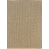 Karavia Sand outdoor rug, a rectangular, machine-woven polypropylene rug with a natural seagrass look.