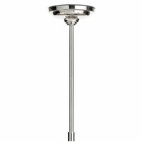 Keaton pendant light rod in polished chrome, featuring a sleek, modern design.