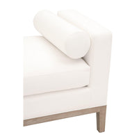 Kellen White Upholstered Bench - Chaise Detail | Bone & Brass