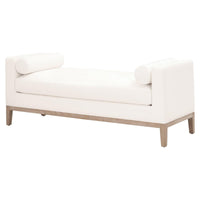 Kellen White Upholstered Bench | Bone & Brass