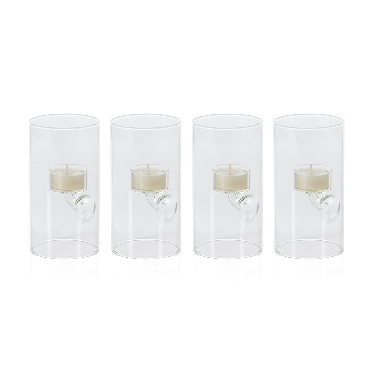 Kelsey Suspended Glass Tealight Holder, Large, Set of 4 - Candle Holder Detail | Bone & Brass