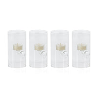 Kelsey Suspended Glass Tealight Holder, Large, Set of 4 - Candle Holder Detail | Bone & Brass