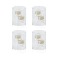 Kelsey Suspended Glass Tealight Holder, Medium, Set of 4 - Candle Holder Detail | Bone & Brass