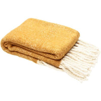 Kilkenny Camel & Ivory Throw Blanket | Bone & Brass