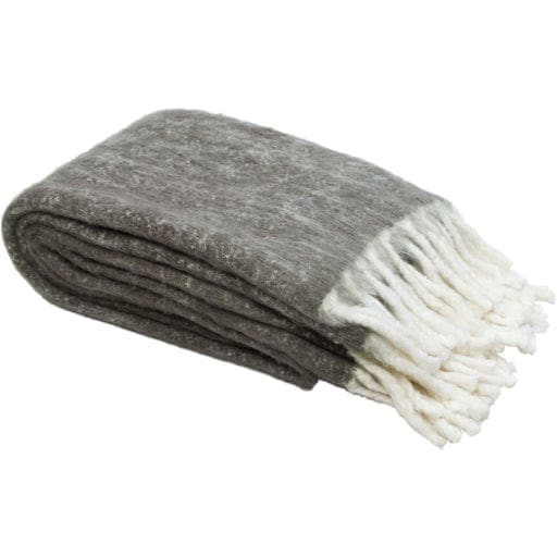 Kilkenny Charcoal & Cream Throw - Throw Detail | Bone & Brass