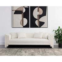 Kira Sofa - Heather Ivory Tweed - Sofa Detail | Bone & Brass