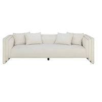 Kira Sofa - Heather Ivory Tweed - Sofa View | Bone & Brass