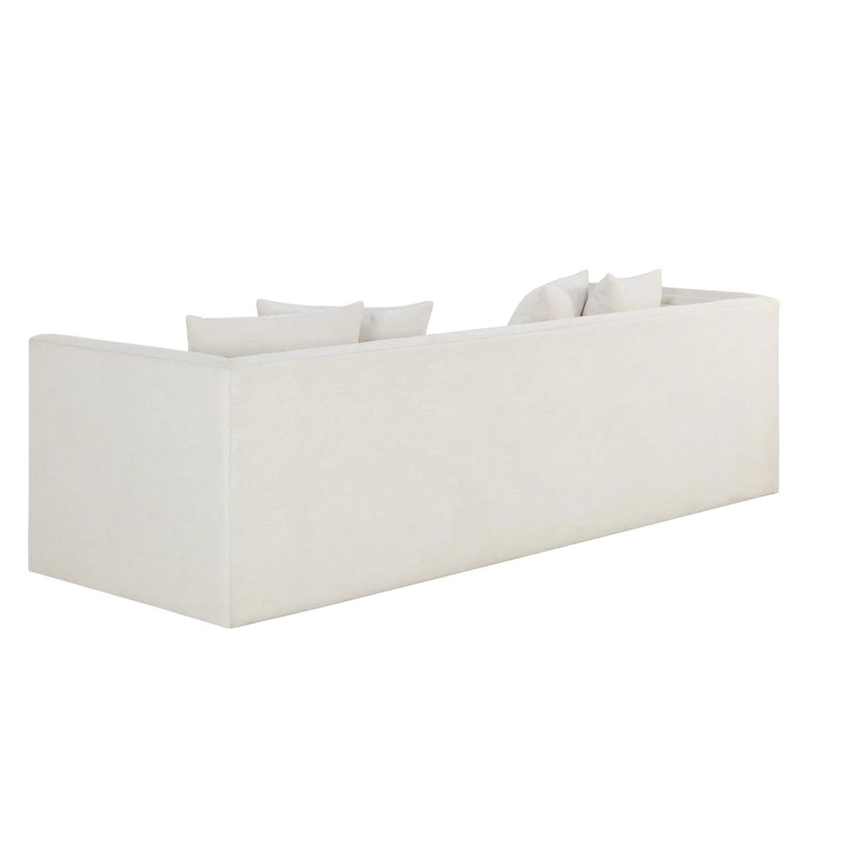 Kira Sofa - Heather Ivory Tweed - Sofa Side View | Bone & Brass