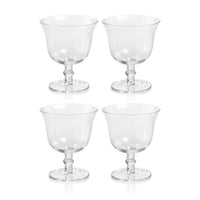 Kirby Clear Optic Cocktail / Dessert Glasses, Set of 4 - Close Up | Bone & Brass