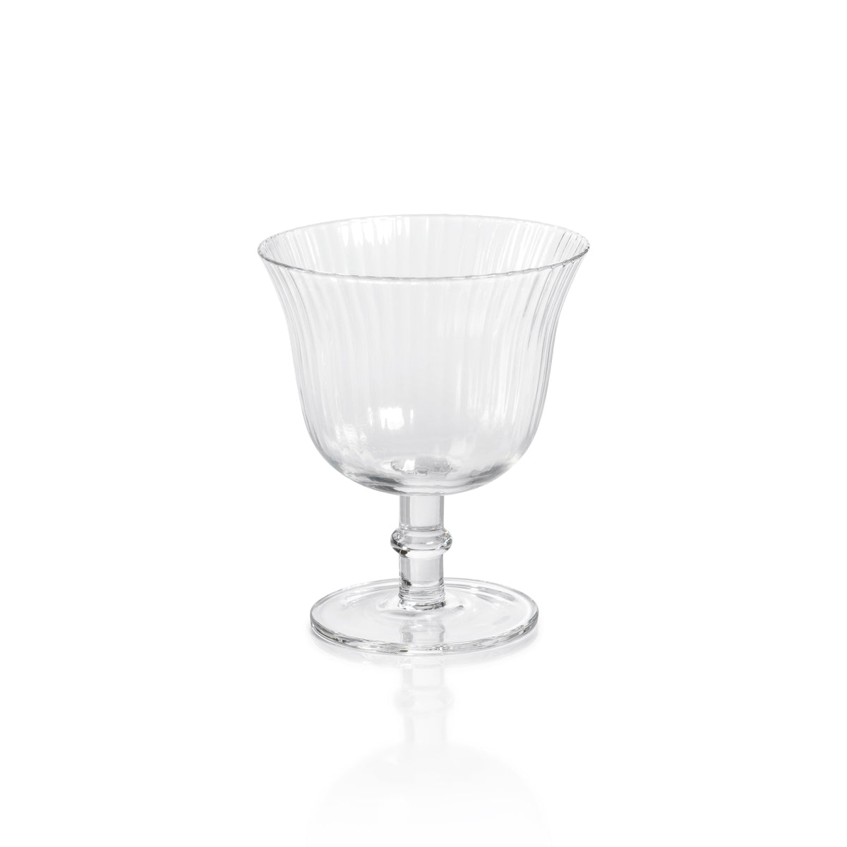 Kirby Clear Optic Cocktail / Dessert Glasses, Set of 4 | Bone & Brass