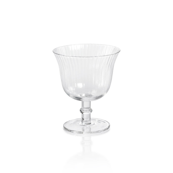 Kirby Clear Optic Cocktail / Dessert Glasses, Set of 4 | Bone & Brass