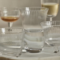 Kirby Clear Optic Highball Glasses, Set of 4 - Glass Side View | Bone & Brass