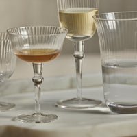 Kirby Clear Optic Highball Glasses, Set of 4 - Glass Close Up | Bone & Brass