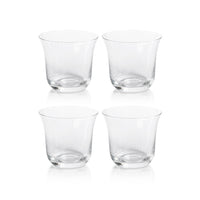 Kirby Clear Optic Tumbler Glasses, Set of 4 - Tumbler Close Up | Bone & Brass