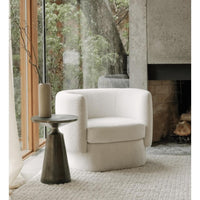 Koba Chair Maya White - Chair Side View | Bone & Brass