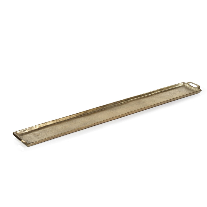 Kona Gold Aluminum Decorative Tray | Bone & Brass