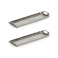 Kona Silver 14" Aluminum Trays, Set 2 - Tray Side View | Bone & Brass