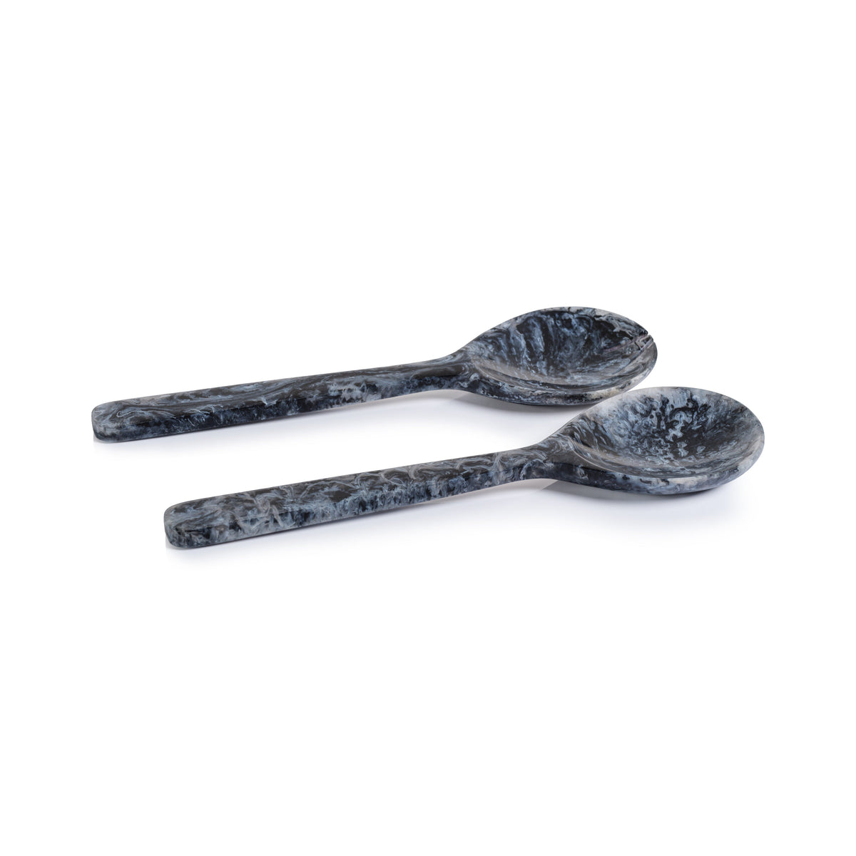 Korin Black & White Resin Salad Server Set | Bone & Brass