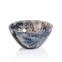 Korin Black & White Resin Serving Bowl | Bone & Brass