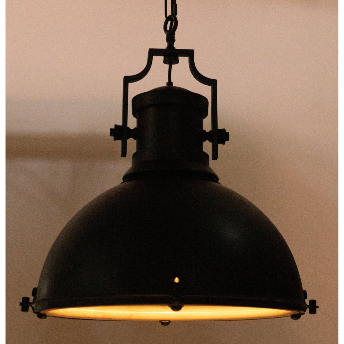 Metal Marine Fixture Pendant Black Steel