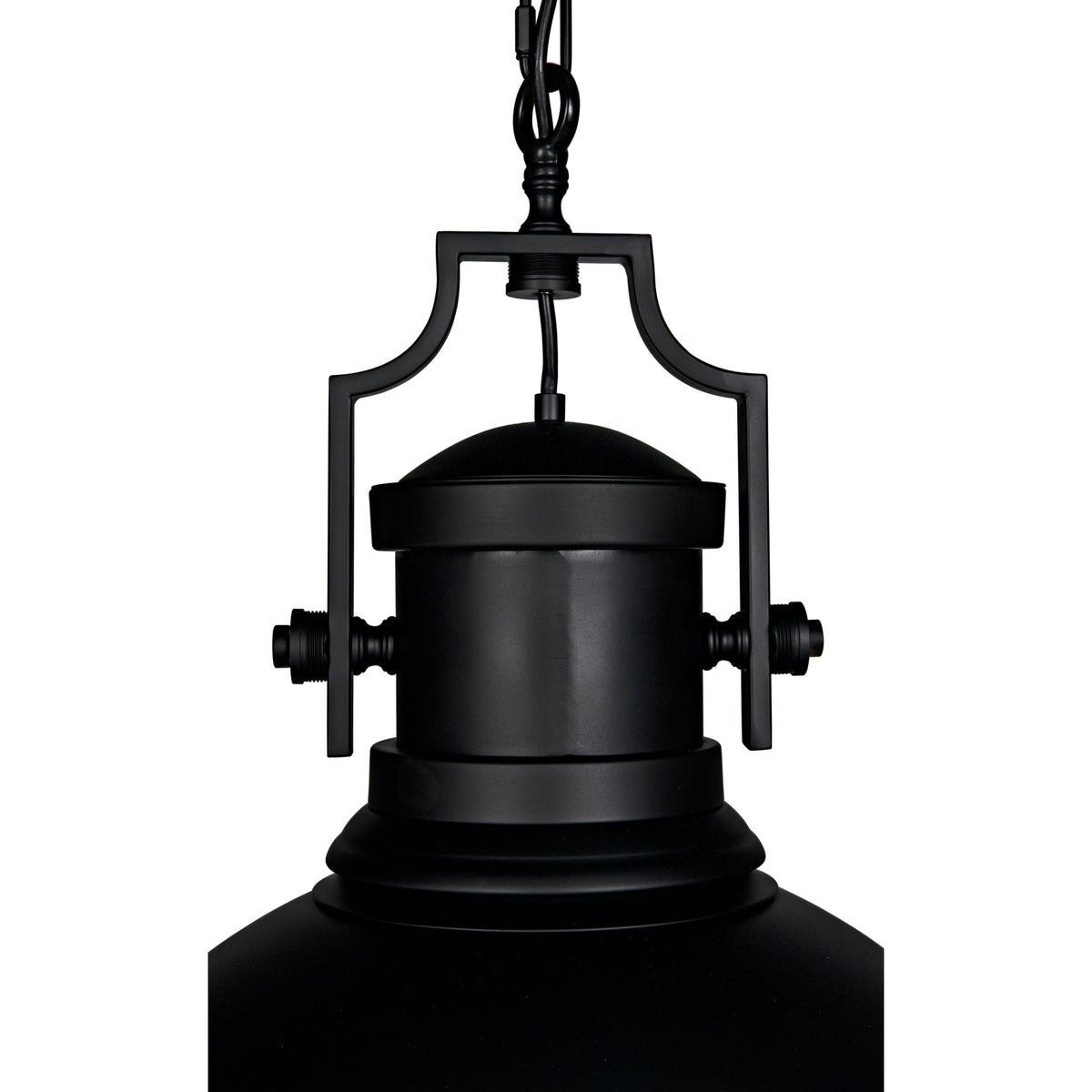 Metal Marine Fixture Pendant Black Steel