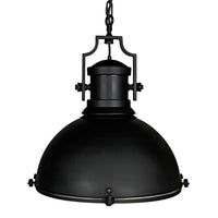 Metal Marine Fixture Pendant Black Steel