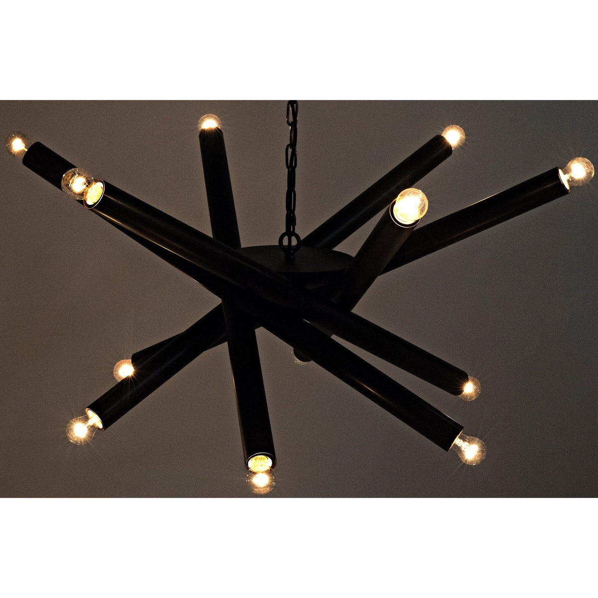 Lex Chandelier Black Steel