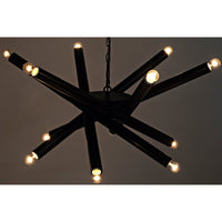 Lex Chandelier Black Steel