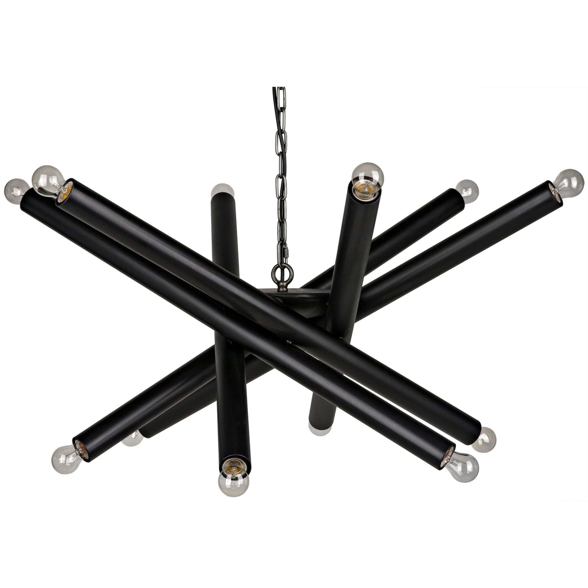 Lex Chandelier Black Steel