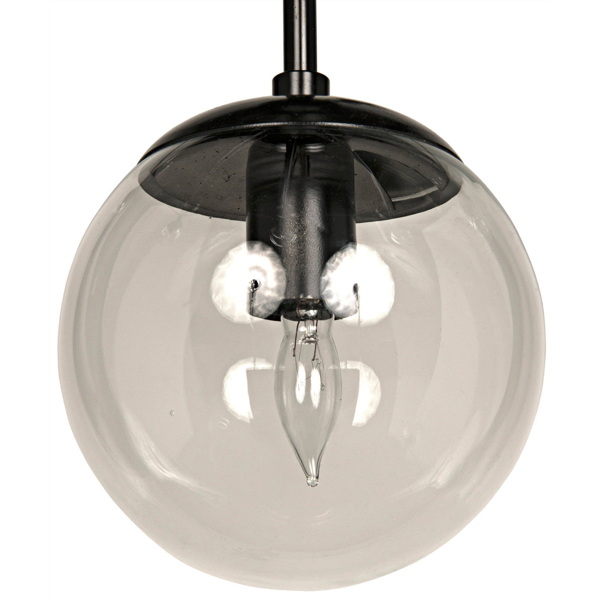 Pluto Chandelier Large Black Steel