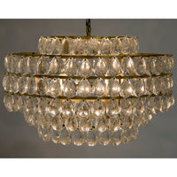 Linden Chandelier Antique Brass and Black Steel