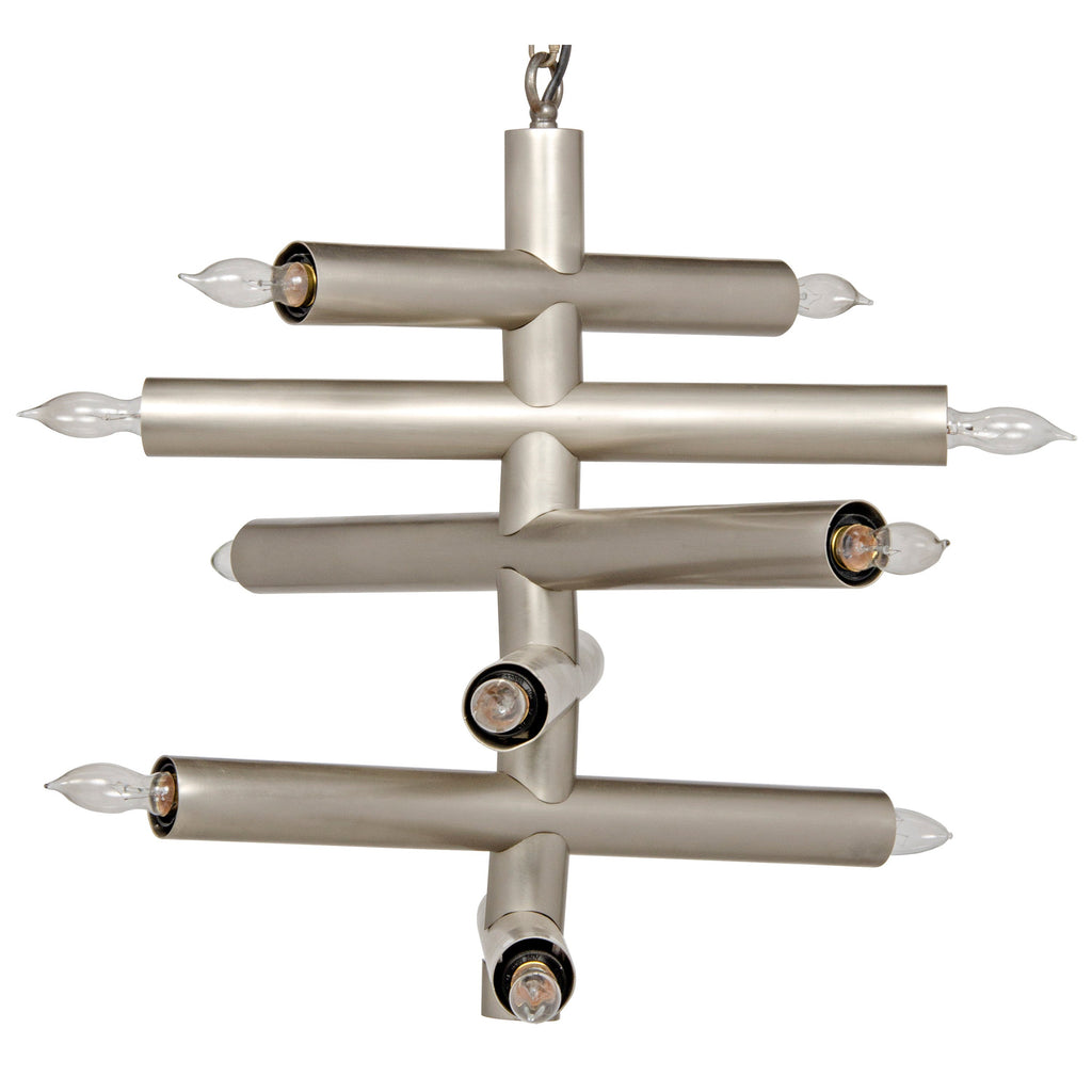 Alex Chandelier Metal with Antique Silver Finish