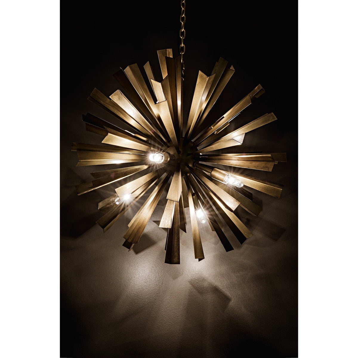 Bero Chandelier Metal with Brass Finish