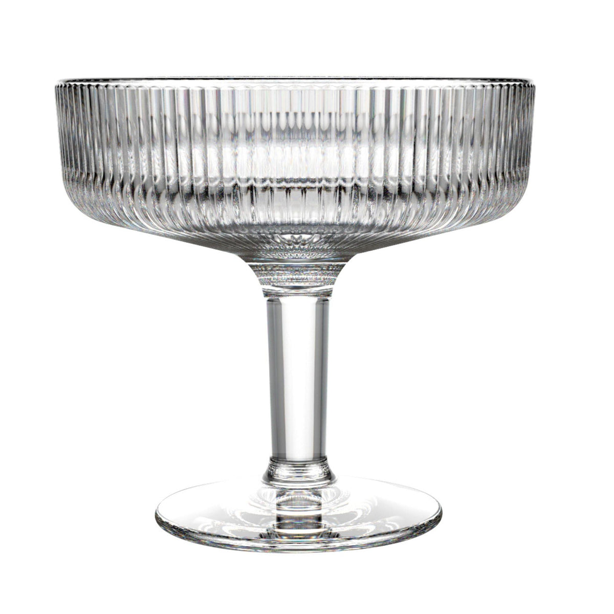 Alice Pedestal Dessert Cups | Pink or Clear Set of 6 - Close Up | Bone & Brass