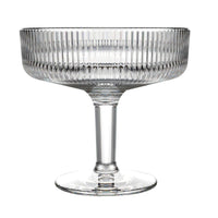 Alice Pedestal Dessert Cups | Pink or Clear Set of 6 - Close Up | Bone & Brass
