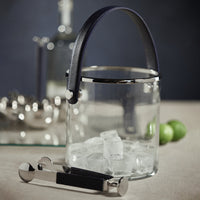 Laguna Leather & Glass Ice Bucket - Ice Bucket Detail | Bone & Brass