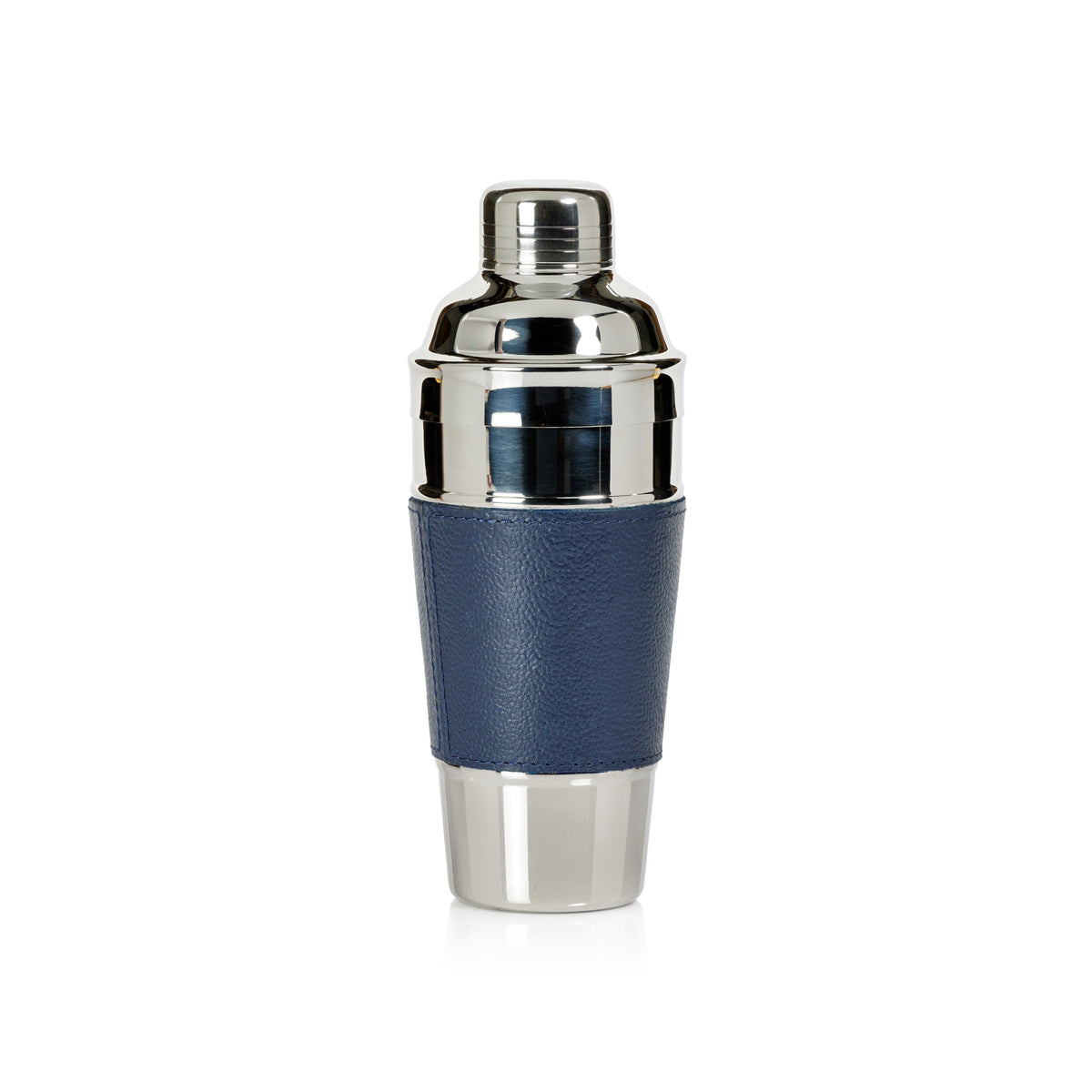 Laguna Nickel & Leather Cocktail Shaker | Bone & Brass