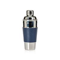 Laguna Nickel & Leather Cocktail Shaker | Bone & Brass