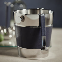 Laguna Nickel & Leather Wine Cooler - Wine Bucket Detail | Bone & Brass