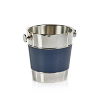Laguna Nickel & Leather Wine Cooler | Bone & Brass
