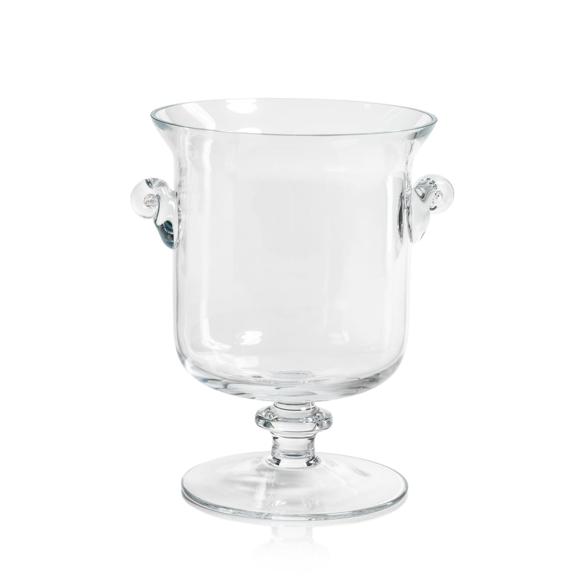 L'amandier Footed Vase / Hurricane | Bone & Brass