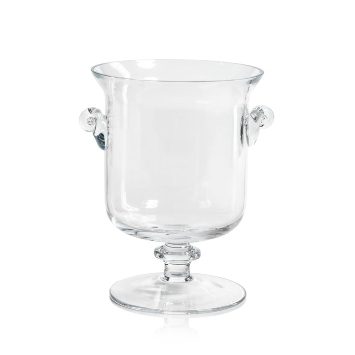 L'amandier Footed Vase / Hurricane | Bone & Brass