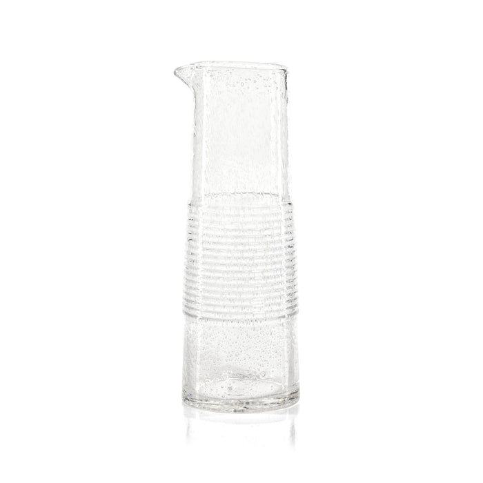 Langley Tall Bubble Glass Pitcher | Bone & Brass