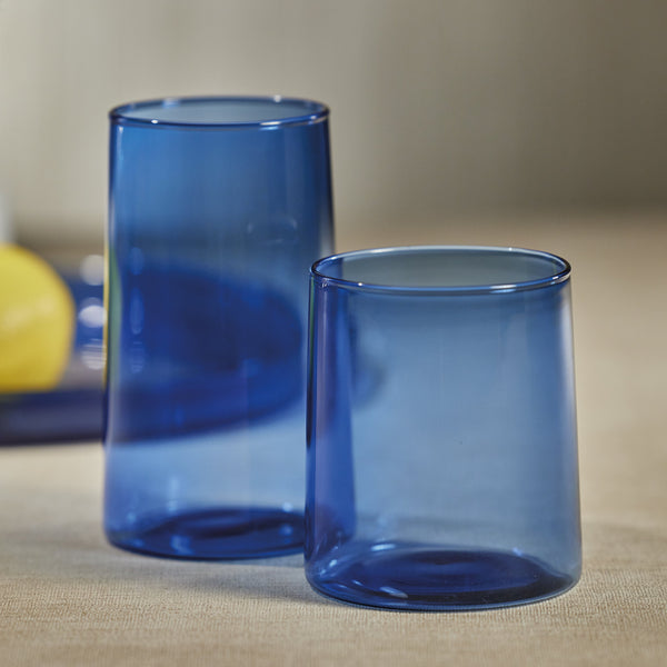 Lanvin Cobalt Highball Glasses, Set of 6 - Glass Detail | Bone & Brass
