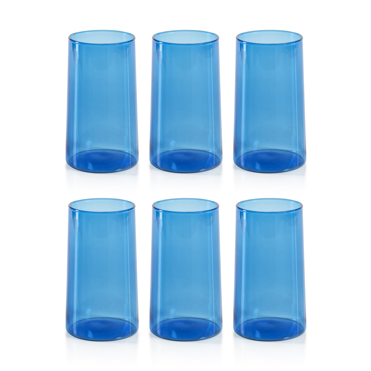 Lanvin Cobalt Highball Glasses, Set of 6 - Glass Side View | Bone & Brass